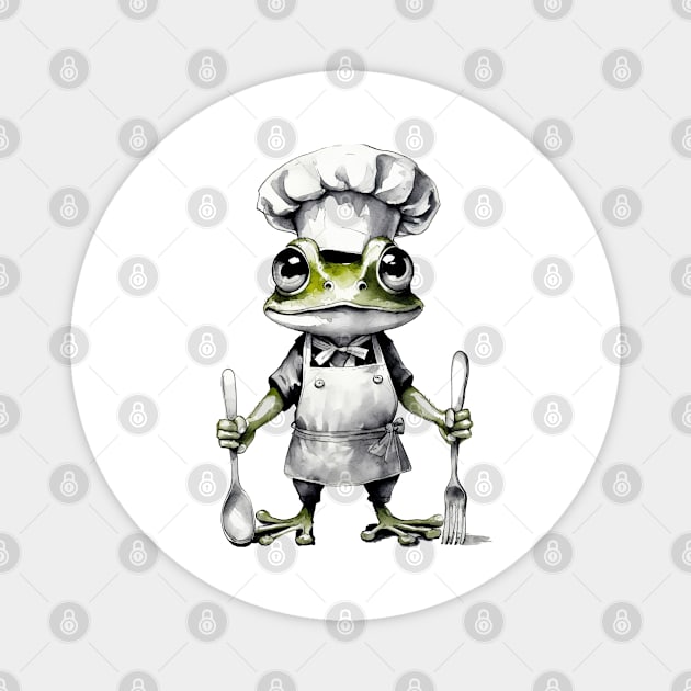 chef frog cool Magnet by Profound Prints